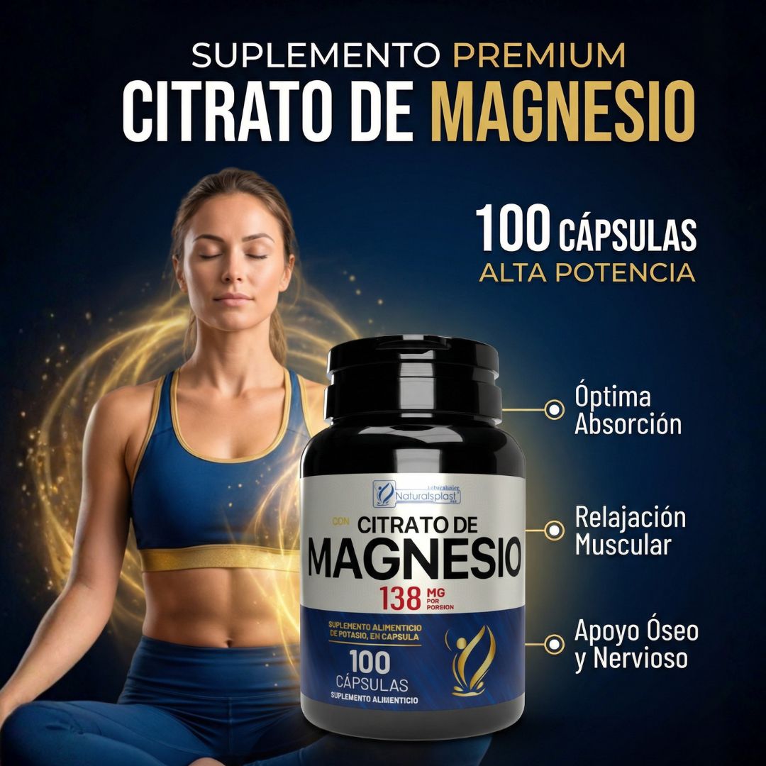 Citrato De Magnesio - 100 Capsulas