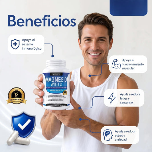 Magnesio With C 90cap Función Muscular