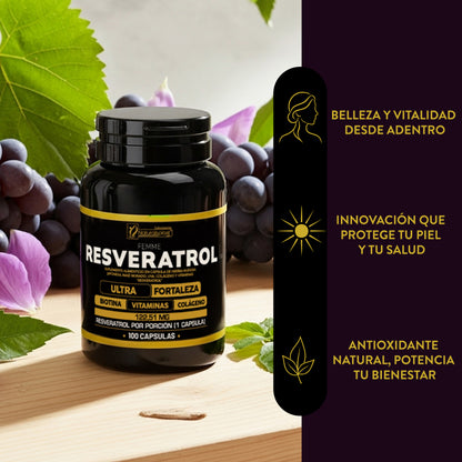 Resveratrol Negro 100cap Cuidado Piel JOGANA