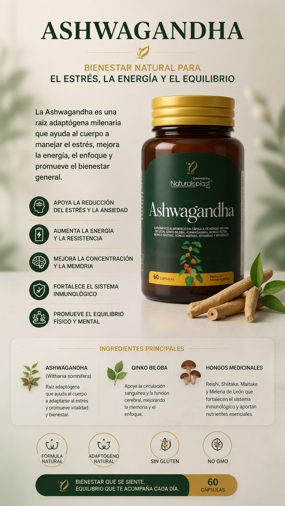 Ashwagandha + Complejo B + Magnesio With C JOGANA