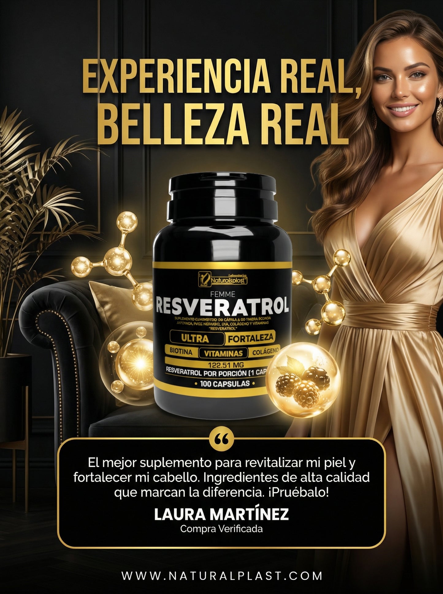 Resveratrol Negro 100cap Cuidado Piel JOGANA