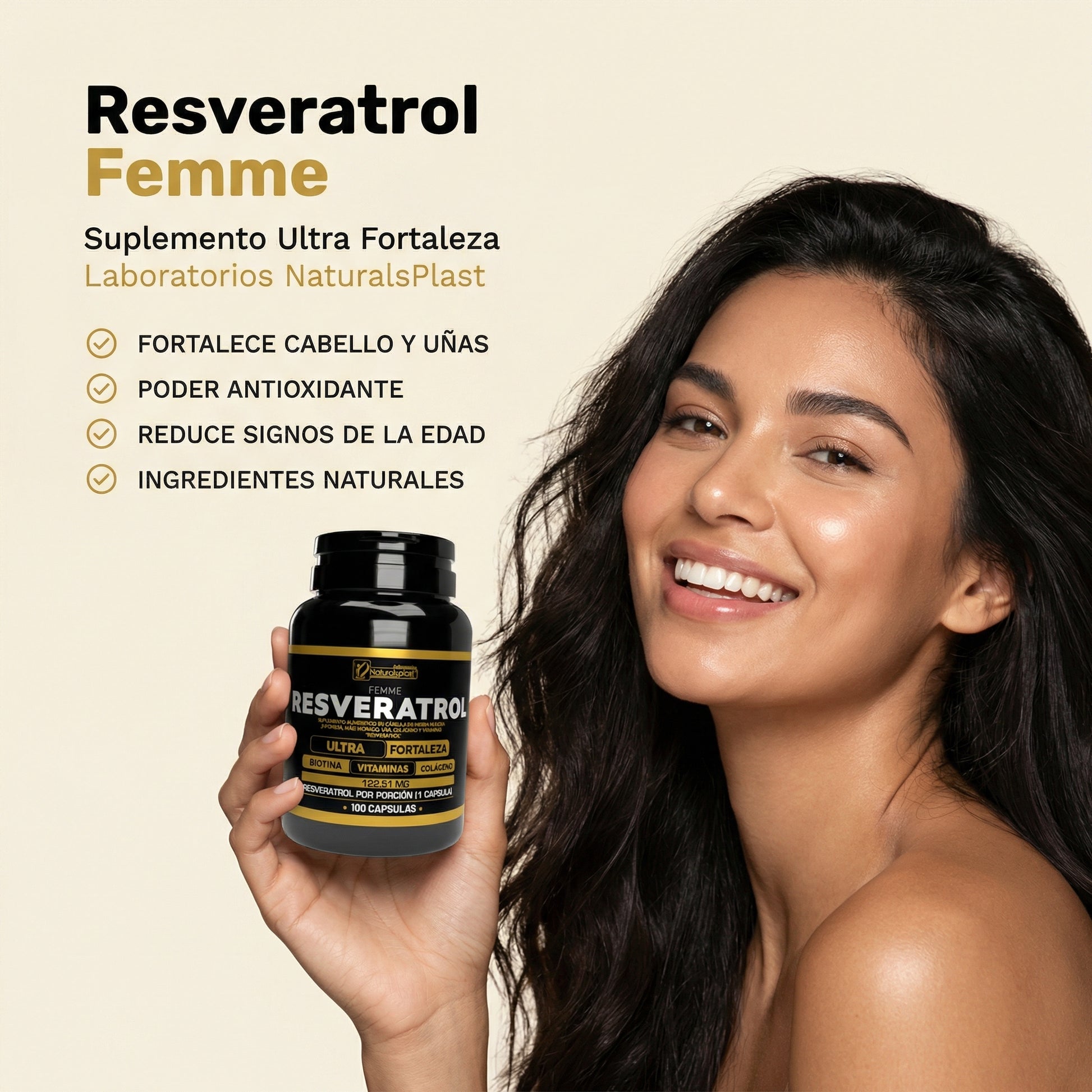 Resveratrol Negro 100cap Cuidado Piel JOGANA
