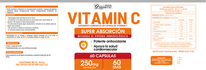 Vitamina C 60cap Sistema Inmunológico JOGANA
